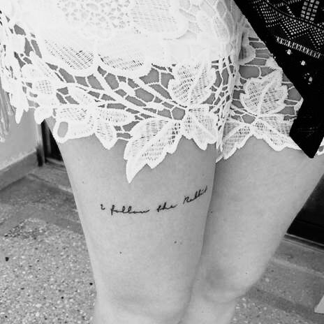 Follow The White Rabbit Tattoo, The White Rabbit Tattoo, Simple Alice In Wonderland Tattoo, Rabbit From Alice In Wonderland, White Rabbit Tattoo, Alice In Wonderland Tattoo, Tattoo White, Rabbit Tattoo, Wonderland Tattoo