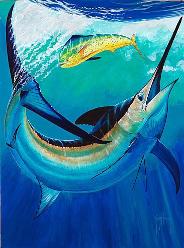 Marlin Painting, Guy Harvey Art, Marlin Fish, Chinese Folk Art, Iphone Wallpaper For Guys, Underwater Painting, Fish Artwork, Eagle Pictures, Sea Life Art