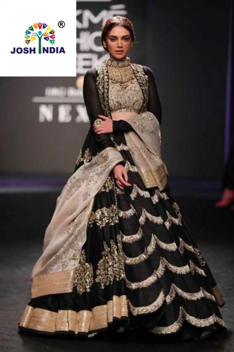 Lehenga Choli For Wedding, Choli For Wedding, Aditi Rao, Jayanti Reddy, Black Lehenga, Black Bridal, Saree Blouses, Manish Malhotra, Designer Party Wear Dresses