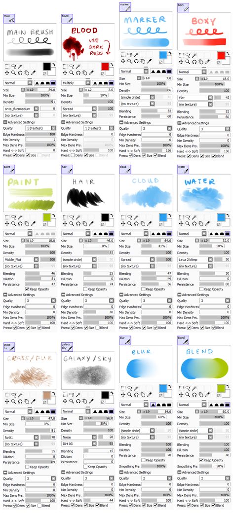 Paint Tool Sai Tutorial, Clip Studio Paint Brushes, Sai Brushes, Digital Painting Techniques, Paint Brush Art, Palette Art, Digital Art Beginner, Art Apps, Paint Tool Sai