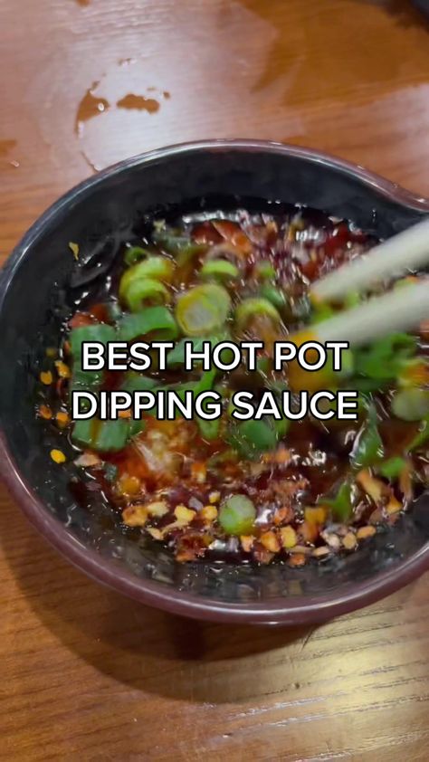 Hot Pot Grill Recipe, How To Eat Hot Pot, Best Hot Pot Dipping Sauce, Tofu Hot Pot, Hot Pot Sauces, Hotpot Dipping Sauce Recipe, Seafood Hot Pot Recipe, Hot Pot Sides, Hotpot Sauce Recipe