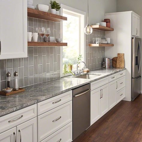 Backsplash dark cabinets