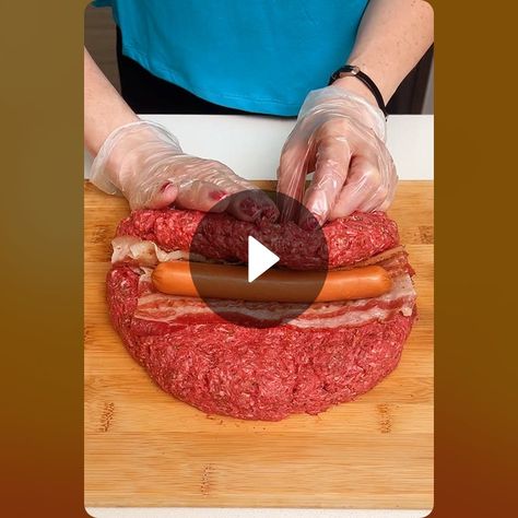 Mountain Dew Cake, Marshmallow Cheesecake, Bacon Wrapped Burger, Ground Sausage Recipes, Bacon Wrapped Sausages, What The Fork, Sausage Wrap, How To Make Meatloaf, Dessert Hacks