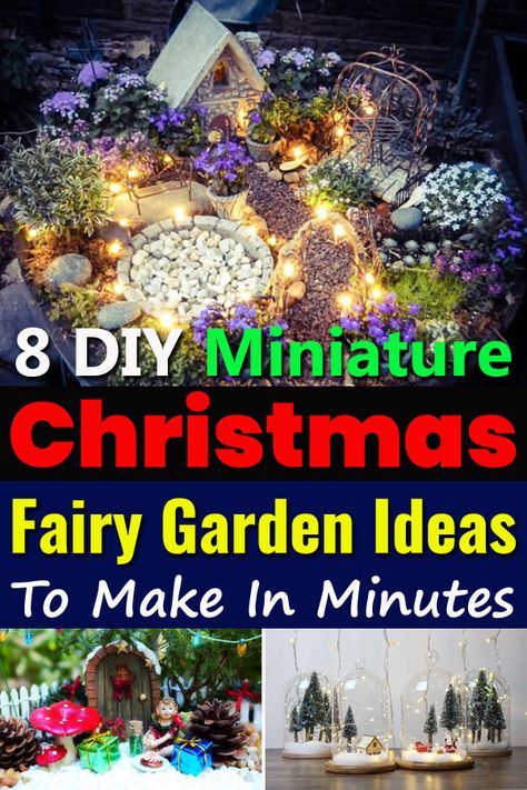 These Miniature Christmas Fairy Garden Ideas are perfect for tabletop decorations or keep them near your Christmas tree. Christmas Fairy Garden Ideas, Winter Fairy Garden, Fun Homemade Gifts, Christmas Fairy Garden, Garden Ideas To Make, Indoor Fairy Gardens, Types Of Christmas Trees, Teacup Gardens, Fairy Garden Ideas