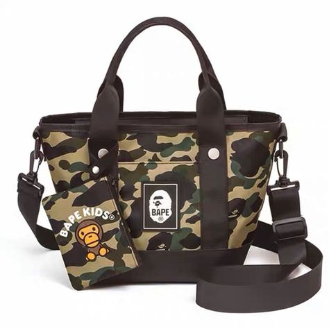 Bundle Of Two Bape Bags Bape Camo Mini Tote And Bape Card Holder Pouch All New! No Tags. Never Been Worn Or Used. No Flaws. Bape Camo, Crossbody Bag Small, Bathing Ape, A Bathing Ape, Mini Tote, Green Yellow, Camo, Card Holder, Pouch