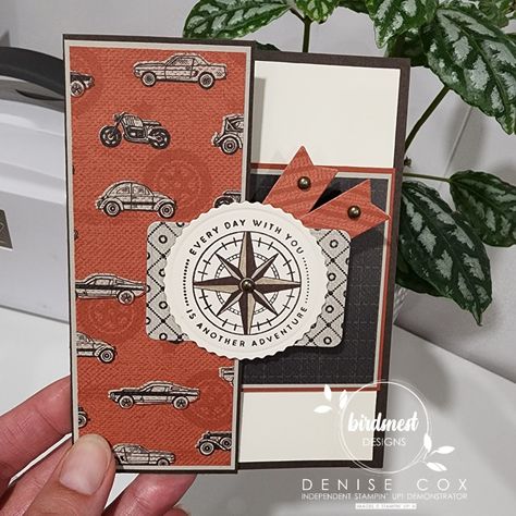 Hello and welcome… I’m so glad you are here! Today I have a quick, masculine fun fold card to share with you from this week’s Facebook Live Tutorial Tuesday. I created this card using the Stampin’ Up!® He’s The Man product suite which is part from the 2022-2023 Annual Catalogue. Denise Cox Independent Stampin' Up! Demonstrator in Canada https://smart.bio/birdsnest.designs Stampin Up Masculine Cards, Birthday Men, Man Cards, Guy Cards, Everyday Cards, Masculine Birthday Cards, Dad Birthday Card, Scrapbooking Cards, Fold Cards