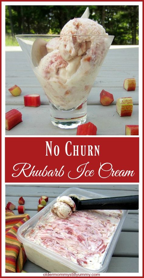 Rhubarb Ice Cream, Carvel Ice Cream, Ice Cream Cakes, Rhubarb Desserts, Or Nurse, Cream Cakes, Rhubarb Recipes, Ice Cream Recipe, Staying Healthy