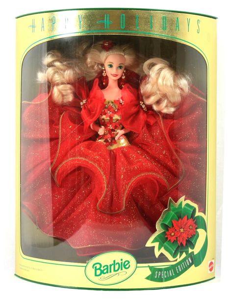 Mattel/Hammond Mattel Happy Holidays 1993 Barbie, Dolls - Amazon Canada Christmas Barbie Dolls, Holiday Barbie Collection, Barbie Christmas, Happy Holidays Barbie, Barbie Box, Christmas Barbie, Bond Girls, Bride Dolls, Barbie Style