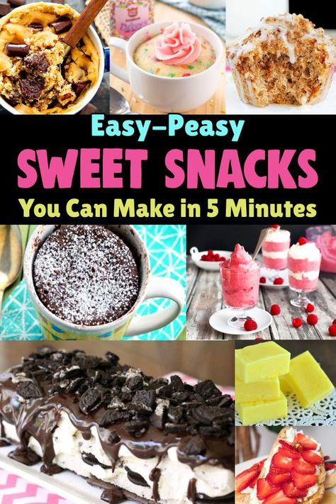 Sweet Snacks To Make, Easy Sweets To Make, Sweets To Make At Home, Easy Sweet Snacks, Easy Midnight Snacks, Sweets To Make, Sweet Snacks Easy, Desserts With Few Ingredients, Easy Sweets