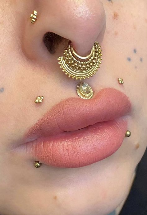 Medusa piercing scar