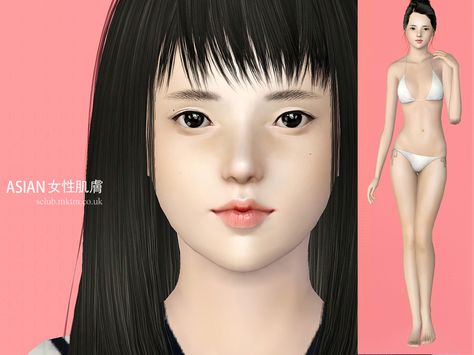 ts3 skin nondefault F Asian skin AB by S-Club Very nice asian skin! #sims3cc Sims 3 Cc Skin Details, Sims 3 Skin Details, Sims 3 Skin Overlay, Sims 4 Cc Skin Asian, Sims 3 Skin Cc, Sims 3 Cc Skin, Sims 3 Skin, Ts2 Mods, Sims 3 Makeup