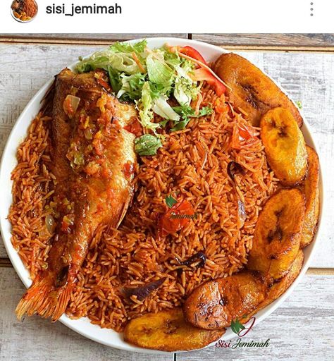 Nigeria Food Dishes, Ghana Jollof, Nigerian Dishes, Nigerian Foods, Nigeria Food, Ghana Food, African Recipes Nigerian Food, Ghanaian Food, West African Food