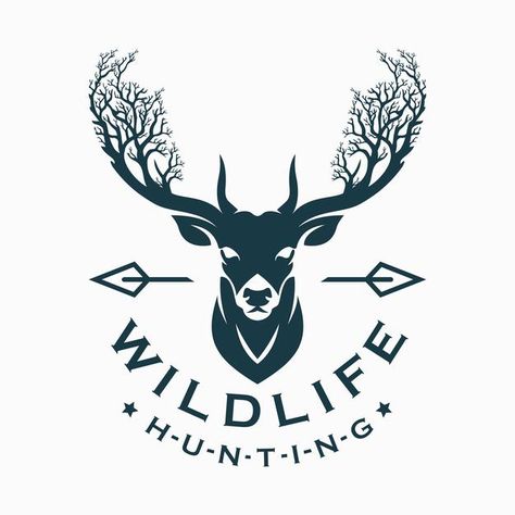 Deer Hunting Logo, Deer Design Logo, Deer Spirit Animal, Deer Logo Design, Bm Logo, Deer Spirit, Hunting Logo, Deer Stencil, Deer Logo