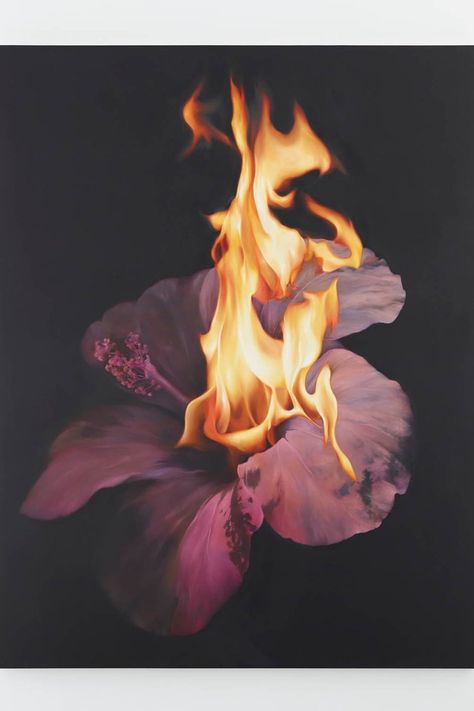 Nir Hod "I Want Always to Be Remembered in Your Heart" Burning Flowers, Fire Photography, Art Society, Halsey, On Fire, Art Exhibition, Dark Art, A Flower, Flower Power