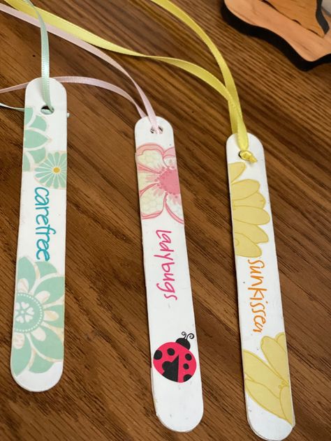 Summer Bookmarks, Crafts Bookmarks, Bookmark Collection, Diy Crafts Bookmarks, Diy Popsicle, Grants Pass, Balsa Wood, Popsicle Stick, Popsicle Sticks