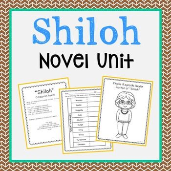 Shiloh Novel Unit Study Lesson. Book report includes author biography research, vocabulary, poetry, and theme activities. The One And Only Bob, Writing Classroom, Summary Activities, Study Lesson, Study Activities, Chapter Summary, Theme Activities, Teacher Created Resources, Creative Books