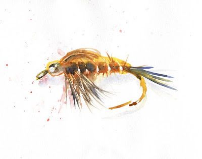 Fishing Art, Fishing Flies, Fish Art, Fly Fishing, Art Studio, Watercolor Art, Watercolor Paintings, Fishing, Gift Ideas