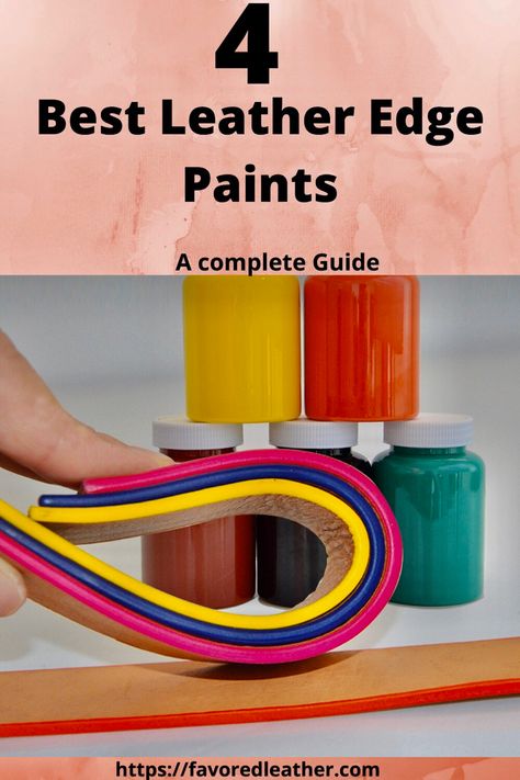 How To Sew Leather Bag, How To Finish Leather Edges, How To Paint Leather Purse, Leather Painting Diy, Leather Dye Diy, How To Paint Leather, Leather Painting, Diy Leather Working, Handmade Leather Work