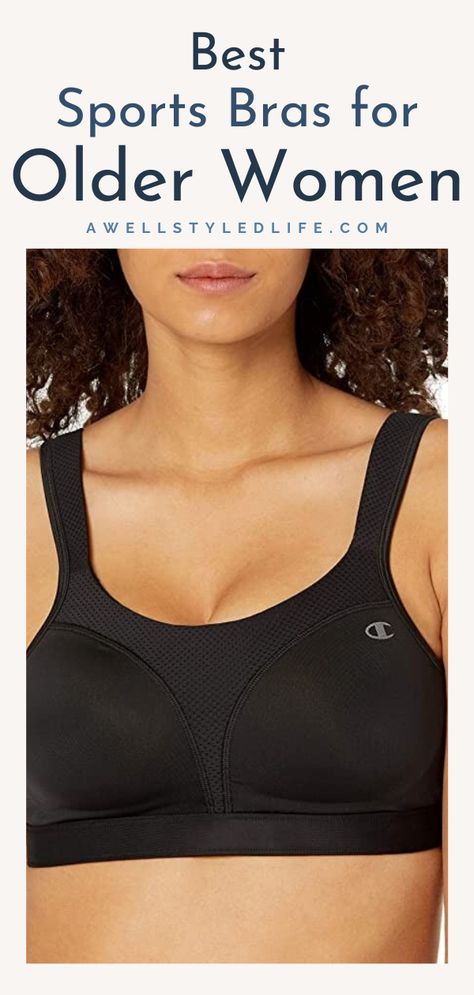 These are the best sports bras for older women! These are the most supportive, comfortable, and easy-to-get-on-and-off, athletic bras out there! Since various physical activities require different levels of support, this post has a wide variety of options. Click through to shop the variety of selections to find the best sports bra for you! Full Support Sports Bra, Wireless Sports Bra, Best Sports Bras, Free Sport, High Impact Sports Bra, Comfortable Bras, High Intensity Workout, Wireless Bra, Support Bras