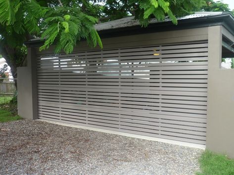 Aluminium panel door Brisbane North - Doors Direct, Outdoor Home Improvement, Boondall, QLD, 4034 - TrueLocal Architecture Precedent, Carport Makeover, Modern Carport, Garage Extension, Carport Patio, Carport Ideas, Car Ports, Cottage Extension, Timber Garage