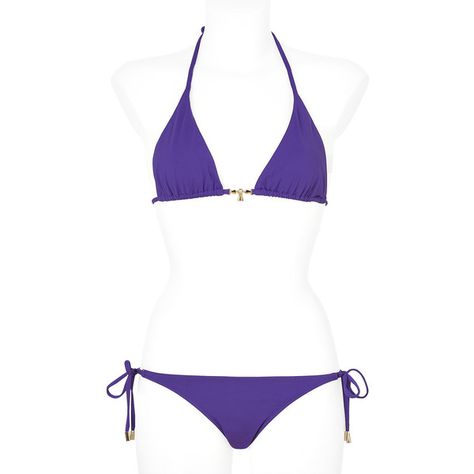 MELISSA ODABASH Purple Dubai Triangle Bikini ($255) ❤ liked on Polyvore Purple Bathing Suit, Triangle Bathing Suit, Purple Swimsuit, Halter Swim Top, Cute Pjs, Triangle Swimsuit, Swimsuits Outfits, Melissa Odabash, Swimming Costume