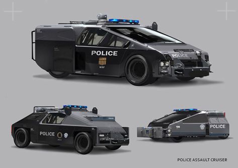 Outrise_Game_Concept_Art_Cars Police Car Concept Art, Cyberpunk Vehicles Art, Futuristic Truck Concept Art, Cyberpunk Car Concept Art, Futuristic Police Car, Sci Fi Police Car, City Vehicles, Police Truck, Futuristic Armour