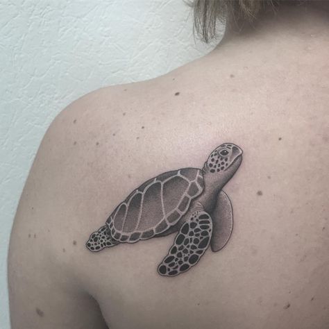 Turtle Tattoo Ideas Men, Turtle Tattoo Dotwork, Mens Turtle Tattoo Ideas, Turtle Tattoo Black And White, Black And Grey Sea Turtle Tattoo, Hawaiian Turtle Tattoos, Tattoo Ideas Males, Sea Turtle Tattoo, Turtle Tattoo Designs