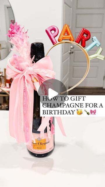 Bottle Art For Birthday Gift, How To Wrap A Champagne Bottle, Champagne Birthday Gift Ideas, Champagne Wrapping Ideas, Wrap Champagne Bottle Ideas, Champagne Gift Wrapping Ideas, Wine Bottle Gift Ideas Birthday, How To Wrap A Bottle, Diy 30th Birthday Gifts