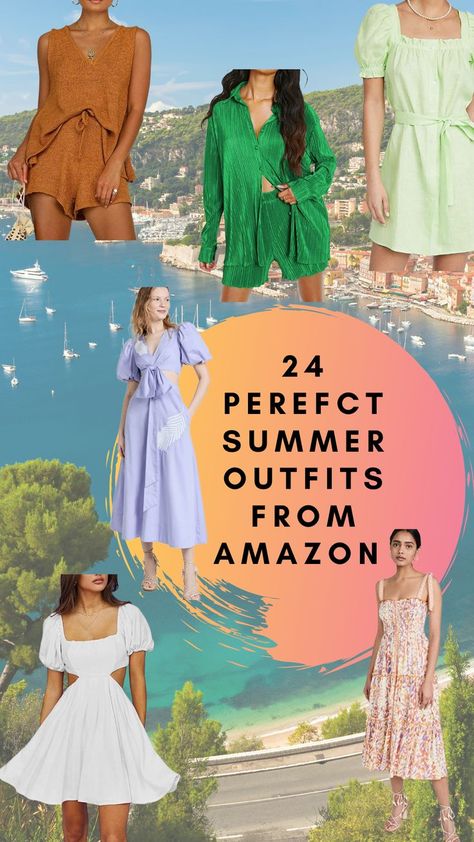 Summer is for rosé, Italian vacations, flow colorful outfits and all the summer gold pretties. Here are 24 must have SUMMER OUTFIT from AMAZON!! These chic summery outfits will brighten your summer OOTD and are perfect for you next summer trip. Summer 2022 Outfits, Outfit From Amazon, Tiki Fashion, Summery Outfits, Colorful Outfits, Summer Hiking Outfit, Hiking Aesthetic, Vacay Outfits, Summer Ootd