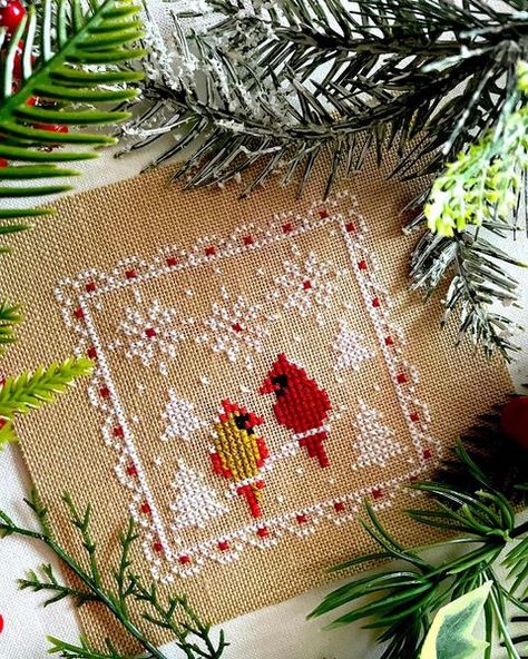 Cross Stitching Lovers (@crossstitching_forfun) | Instagram Christmas Cross Stitch Charts Free, Cross Stitch Reindeer Pattern, Cross Stitch Cardinal Pattern, Christmas Crosstitch Patterns, 12 Days Of Christmas Cross Stitch, Cross Stitch Sampler Patterns Free, Free Cross Stitch Patterns To Download, Cross Stitch Finishing Ideas, Christmas Cross Stitch Charts