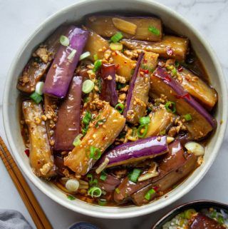 Braised Eggplant, Eggplant Tofu, Garlic Eggplant, Veggie Bowl Recipe, Vegan Pork, Steamed Eggplant, Stir Fry Vegan, Miso Eggplant, Edamame Hummus