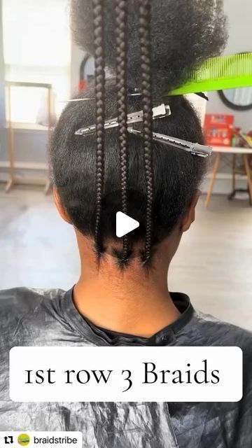 The ❤️ 4, Tawana ♦️️️️️#’ 1 ♦️ on Instagram: "BRICK HAIR BRAIDING, METHOD. 👏" 10 Braids Hairstyles Black, Easy Parting For Braids, Blind Braids, Few Braids For Black Women, Braid Patterns For Box Braids, Box Braids Parts Pattern, How Many Braids In Each Row, Adult Braids Hairstyles Black Women, Easy Goddess Braids