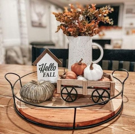 Fall Kitchen Decor Ideas, Modern Fall Decor, Fall Room Decor, Fall Coffee Table, Fall Table Centerpieces, Easy Fall Decor, Fall Kitchen Decor, Fall Living Room, Kitchen Decor Ideas