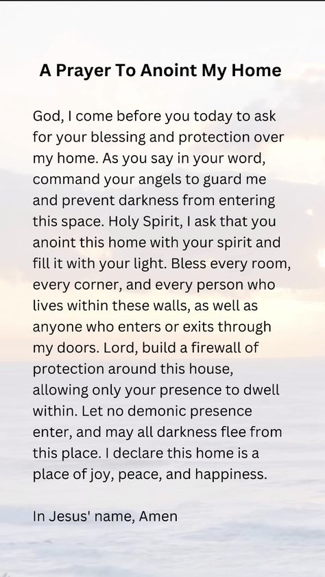 How To Anoint My Home, Anointing Oil Prayer, English Prayer, Bible Verse Memorization, Prayers Of Encouragement, Prayer For Guidance, Mom Prayers, Spiritual Warfare Prayers, Anointing Oil