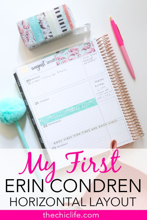 My First Erin Condren LifePlanner Horizontal Layout Decorations with washi tape | August 20, 2018 | Simple and easy planner decorations ideas | #erincondren #lifeplanner #plannerlayout #plannerideas #teamhorizontal #eclp Erin Condren Planner Ideas, Erin Condren Horizontal Layout Ideas, Erin Condren Life Planner Ideas Horizontal, Erin Condren Planner Ideas Horizontal, Erin Condren Horizontal Layout, Erin Condren Horizontal, Erin Condren Life Planner Horizontal, Planner Setup, Learn Calligraphy