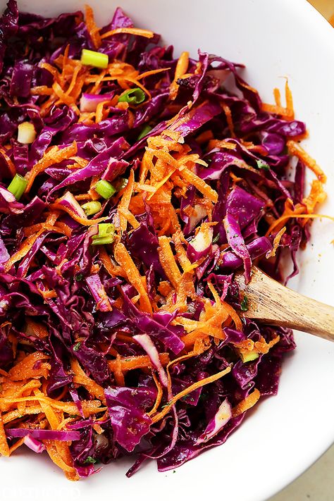 Cabbage Japanese, Carrot Slaw Recipe, Cooking Cabbage, Asian Slaw Recipe, Red Cabbage Slaw, Carrot Slaw, Slaw Recipe, Asian Slaw, Japanese Recipe