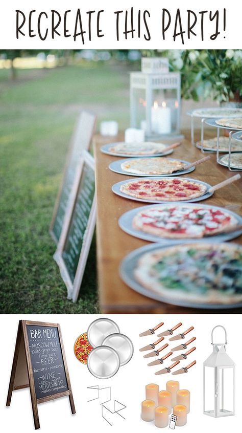 Rehearsal Dinner Pizza Party Ideas on Love The Day Picnic Theme Rehearsal Dinner, Breakfast Rehearsal Dinner, Pizza Bar Rehearsal Dinner, Pizza And Beer Rehearsal Dinner, Pizza Party Display Ideas, Outdoor Wedding Rehearsal Dinner Ideas, Pizza Engagement Party Decor, Pizza Wedding Rehearsal Dinner, Pizza And Wings Before The Rings Decorations