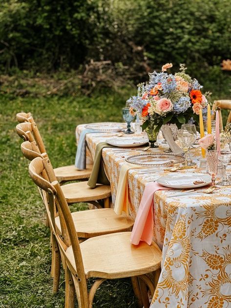 Rainbow tablescape Multi-color napkins BBJ la tavola wedding BBJ la tavola tablecloth Rainbow wedding Rainbow flowers Bright and bold wedding Patterned tablecloth Mix Match Napkins Wedding, Colorful Wedding Napkins, Mismatched Napkins Wedding, Colourful Napkins Wedding, Alternating Napkin Colors Wedding, Tablecloths For Wedding Reception, Different Color Tablecloths Wedding, Colorful Napkins Wedding, Colorful Wedding Linens