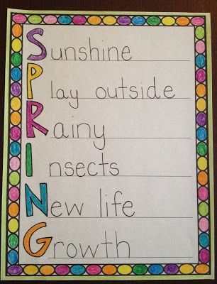 Spring Acrostic Poem FREE printable for writing. Love the poetry examples and brainstorming ideas. Acrostic Poem Examples, Acrostic Poem For Kids, Kindergarten Poetry, Poetry Examples, Pretty Poems, Poem For Kids, Spring Poetry, Acrostic Poems, Spring Poem