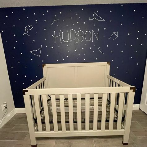 Custom Name Vinyl Decal, Personalized Name Vinyl Decal, Personalized Kids Name, Custom Kids Name, Custom Nursery Decal, Constellations Decal - Etsy Space Nursery Theme Boys, Nursery 2024, Boy Nursery Themes, Space Nursery, Nursery Decals, Custom Nursery, Custom Kids, Saint George, Nursery Themes