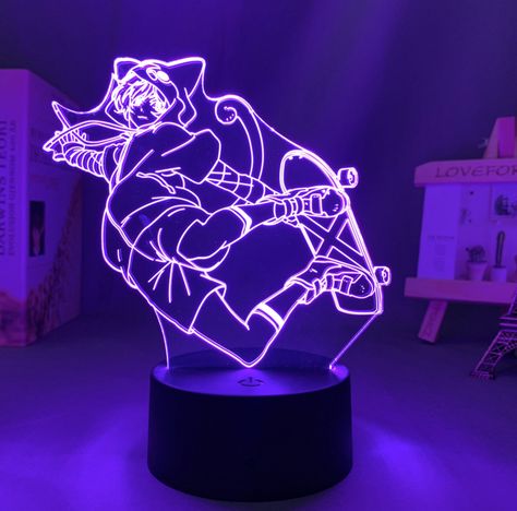 3d Led Lamp, Mood Lamps, 3d Lamp, Anime Merchandise, Acrylic Panels, Strobing, Neon Colors, Lamp Bases, One Color