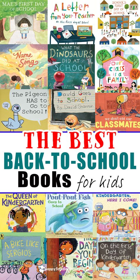 Back To School Books For Preschool, Back To School Books For Kindergarten, Back To School Preschool Books, First Day Of School Books Preschool, Read Aloud Chapter Books For Preschool, First Day Of School Books, Books For The First Week Of School, First Week Of Kindergarten Books, Back To School Books