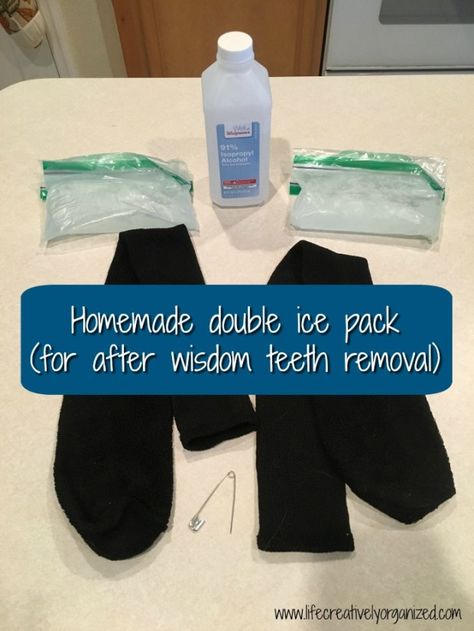 How to make a homemade ice pack for after wisdom teeth removal. Easy to make with items you already have. Your sore face (& the tooth fairy) will thank you! Teeth Types, Wisdom Teeth Food, Wisdom Teeth Pain Relief, Wisdom Teeth Recovery, Homemade Ice Pack, Soft Foods To Eat, Office Ikea, Diy Ice Pack, Wisdom Teeth Pain