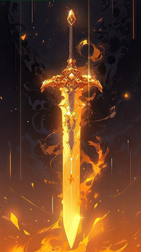 Flaming Greatsword, Magical Swords Fantasy, Great Swords Fantasy, Symbolic Art, Dragon Artwork Fantasy, Beautiful Dragon, Fantasy Props, Gundam Art, Cool Swords