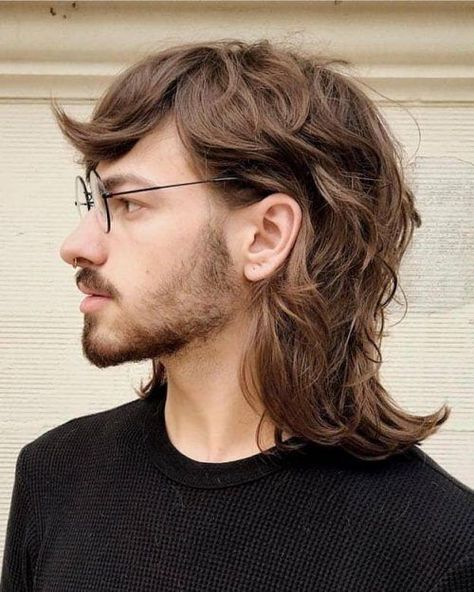 Mullet Bangs, Textured Mullet, Bangs Edgy, Fringe Haircuts, Modern Mullet Haircut, Mens Haircuts Wavy Hair, Haircut Mullet, Mullet Hairstyles, Long Haircuts With Bangs