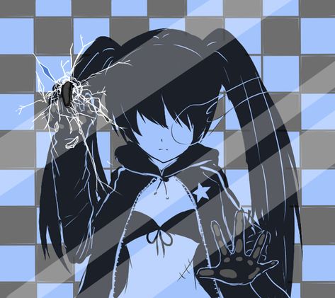 Stuck In A Box, Anime Behind Glass, Black Rock Shooter Dawn Fall, Glass Drawing, Anime Trap, Glass Art Products, Anime Lock Screen, Behind The Screen, Black Rock Shooter