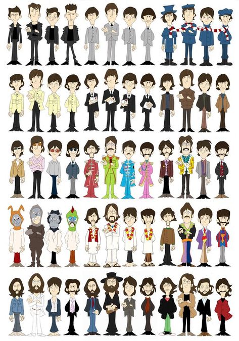 evolution of the beatles The Beatles Cartoon, Beatles Artwork, Muzică Rock, Beatles Cartoon, Beatles Love, Beatles Music, Lord Help, Beatles Photos, Beatles Pictures