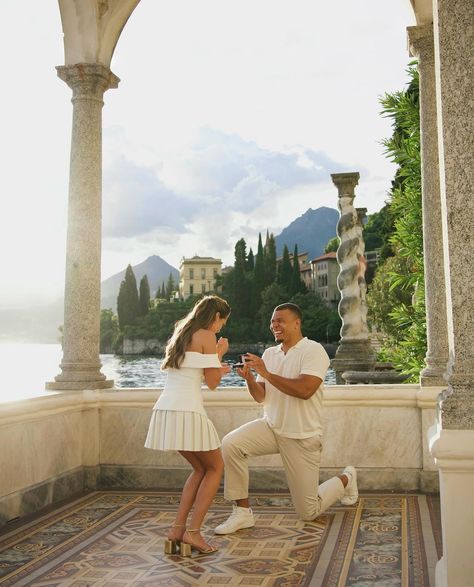 Proposal Ideas Intimate, Lake Como Proposal, Lake Como Engagement Photos, Proposal Destinations, Classy Proposal, Intimate Proposal Ideas, Valeria Core, Lac Como, Dream Proposal