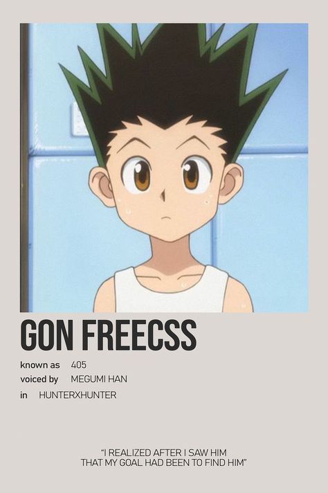 Hxh Characters Name, Character Polaroid Poster, Character Polaroid, Mobile Legend Chou Skin, Minimalist Anime, Gon Freecss, Anime Hunter, Anime Character Names, Hxh Characters