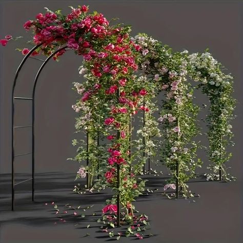 Garden Arbor Archway Metal Garden Arch Arbor Arbor - Temu Arch Pergola, Climbing Plant Support, Garden Backdrops, Metal Wedding Arch, Support Plante, Garden Arbor, Rose Vines, Backyard Pergola, Garden Gazebo